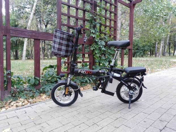 Электровелосипед Fengu-2 складной, двухподвес, 48В (2019)