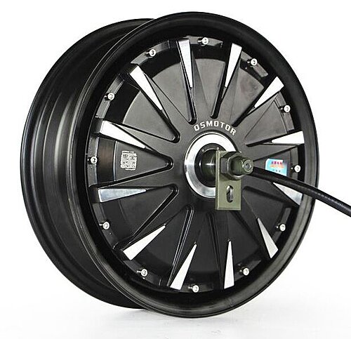 Мотор-колесо для электроскутера 12х3.5", 3000Вт, 40Н, M (цв. Черное)