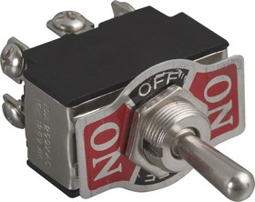 Тумблер (ON)-OFF-(ON) (10A 250VAC) DPDT 6P