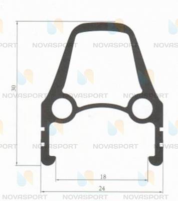 Обод 28", двойной (36 отв.) V-Brake