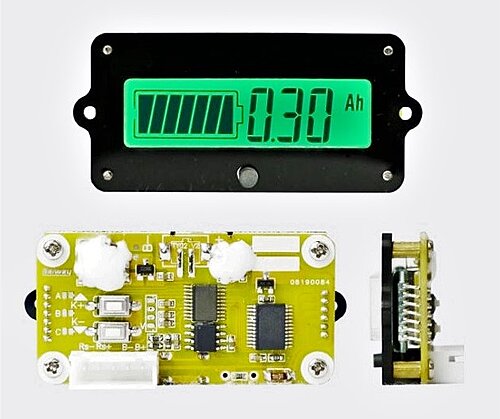 Ваттметр TY02 80В 50А LiFePO4/Li-ion (индикатор емкости и напряжения)