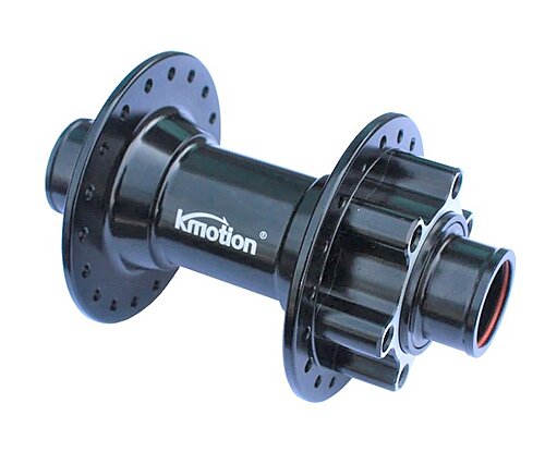 Втулка передняя Kmotion 36H, ось 20 мм, Disc (6 болтов), черная
