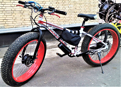 Электрофэтбайк VBS-Gao 26" 36В 350W 10,4 А*ч, передний привод