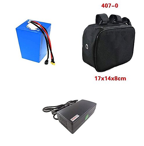 Комплект МК 350Вт 27,5" с АКБ 36/48 Вольт, переднее/редукторный, сумка + Грин LCD (+ Li-ion АКБ 48В 5,2А*ч (249,6 Вт*ч) 13S2P, CNh 18650, сумка 407-0, + LCD дисплей Грин)