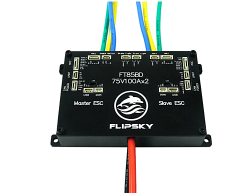 Контроллер FSESC 75100x2, 14/84В FT85BD, двойной, мод. Flipsky