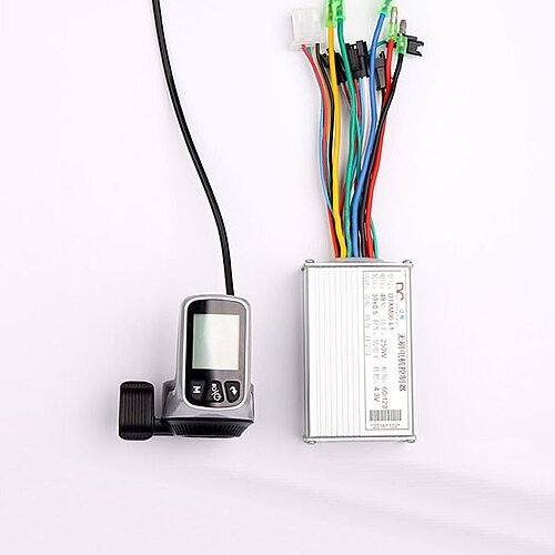 Контроллер 36В 15А 350Вт + LCD-дисплей с рычагом газа (холловая рекуперация) мод. Грин