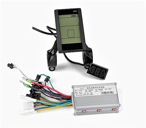 Контроллер 36/48В 17А 350Вт YIQISHUN + LCD-дисплей S830, мод. Грин Вело